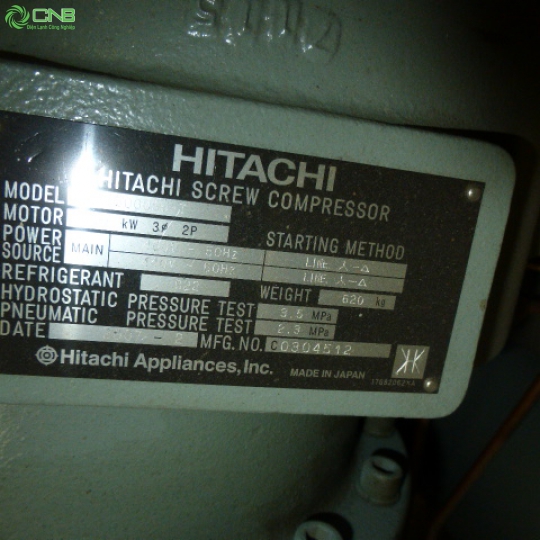 Máy nén lạnh Trục vít Hitachi